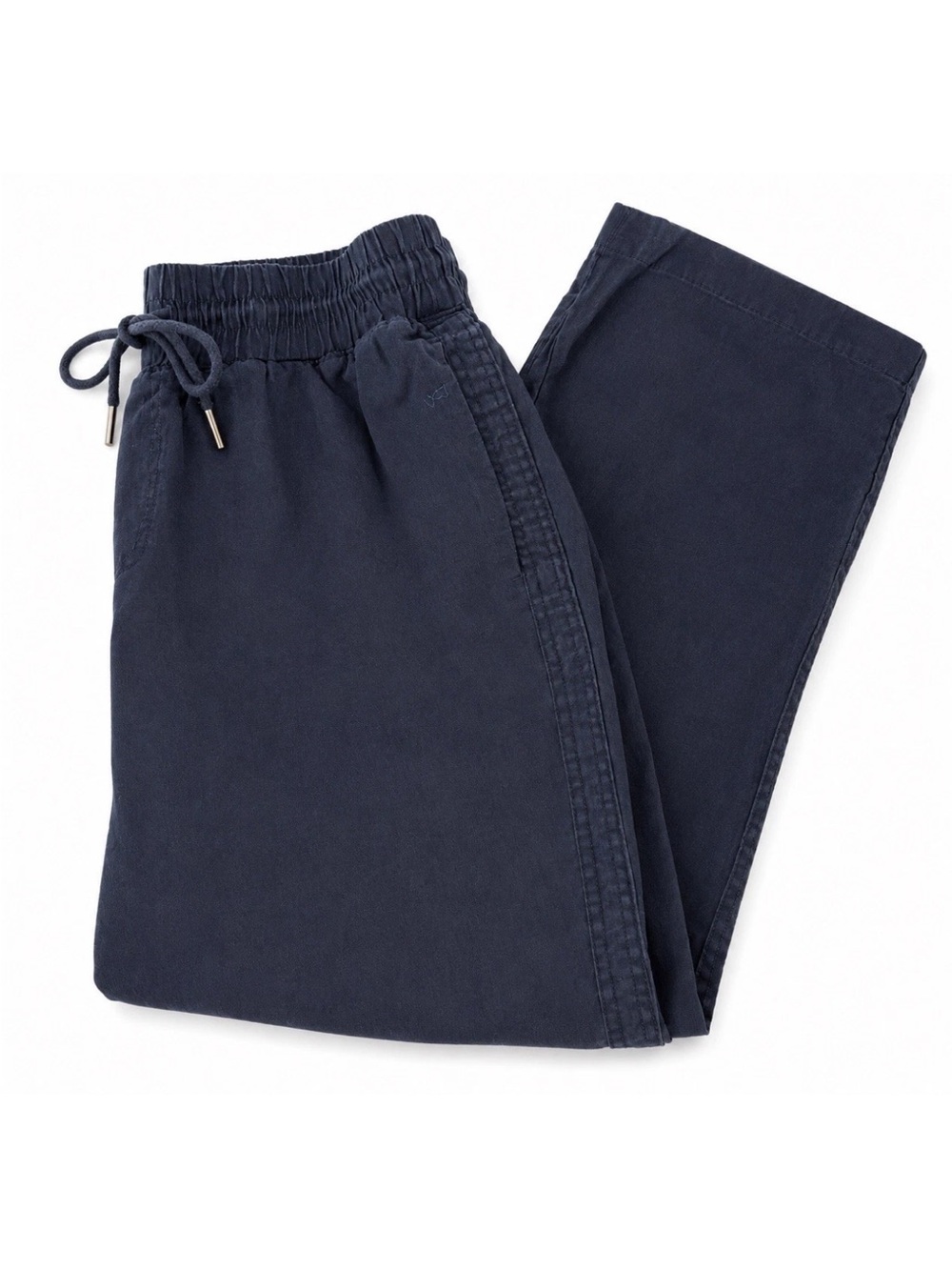 Quince 100% European Linen Wide Leg Drawstring Pants Navy Large - Picture 3 of 5